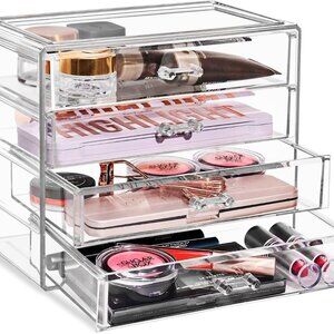 Makeup Organizer - 4 Drawer Acrylic Make Up Organizers and Storage for Cosmetics